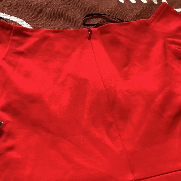 Marseille Red OffShoulder Longsleeve Bodycon Dress - Picture 11 of 12